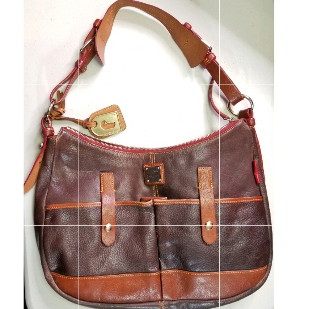 Dooney & Bourke Dark Brown Pebble Leather